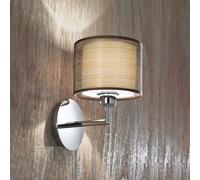 Applique In Metallo Moderna Sirco Hotel Cromo Marrone 1 Luce E27 [EEK: A++]