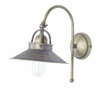 Applique in ottone 1 luce con parabola direzionabile interno esterno