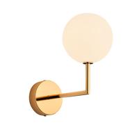 Applique In Ottone E Vetro Dorato A Sfera G9 Stile Liberty Per Camera Da Letto