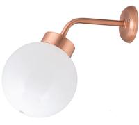 Applique In Ottone IP43 In Rame Ø20Cm VERIA Lampada Da Esterno Casa Muro Cortile