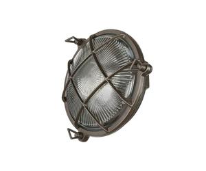 Applique in Ottone Rotondo IP64 per Esterni Marittimo Nero Antico - Resistente alle Intemperie, Luce per Porta Anteriore, Patio