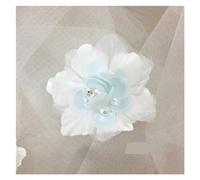 Applique in pizzo 3D ricamato for accessori spilla a forcina for abito da sposa(Style9 Blue)
