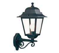 Applique in pressofusione di alluminio AMALFI APPLIQUE IN ALTO GRANDE E27 colore NERO Dimensioni 30x21xh 46 cm Diffusori in vetro trasparente NERO