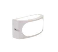 Applique in pressofusione di alluminio DIVE APPLIQUE APERTA E27 Dimensione 22x8,5xh 10 cm Diffusore in resina satinata Colore bianco goffrato color BIANCO BIANCO