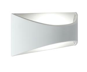 Applique in pressofusione di alluminio MOON APPLIQUE RIFLESSA 12W LED 4000K Dimensioni 30x10xh 12 cm Diffusore in termoplastico satinato colore BIANCO BIANCO