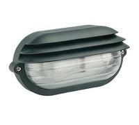 Applique in pressofusione di alluminio PALPEBRA OVALE GRANDE E27 Dimensioni 28,7x13,2x h 16,9 cm Diffusore in vetro stampato colore NERO NERO