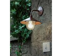 Applique in pressofusione di alluminio SPECTRE Grande Diffusori in vetro trasparente. 27x28,6x h 33 cm Altezza max lampada: 105mm. Alimentazione 230 V ~ 50 Hz CORTEN marrone