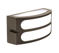 Applique in pressofusione di alluminio SQUBA APPLIQUE GRIGLIA E27 Dimensione 22x8,5xh 10 cm Diffusore in resina satinata colore CAFFE' CAFFE'