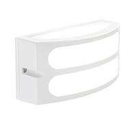 Applique in pressofusione di alluminio SQUBA APPLIQUE GRIGLIA E27 Dimensione 22x8,5xh 10 cm Diffusore in resina satinata colore BIANCO BIANCO