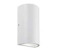 Applique in pressofusione di alluminio TRUMP APPLIQUE DOPPIA Dimensioni 9x5,5hh 16 cm Diffusore in vetro trasparente 6W 6W LED 3000K colore BIANCO BIANCO