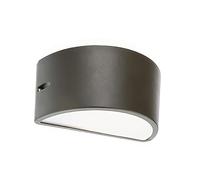 Applique in pressofusioni di alluminio UMBE CHIUSA Dimensione 25x13,2xh 12 cm Altezza max lampada 145mm Struttura in pressofusione di alluminio colore grafite grigio