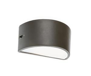 Applique in pressofusioni di alluminio UMBE CHIUSA Dimensione 25x13,2xh 12 cm Altezza max lampada 145mm Struttura in pressofusione di alluminio colore grafite grigio