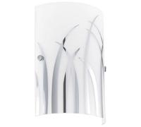 APPLIQUE IN VETRO 1 LUCE CROMATO BIANCO COLL GL1531