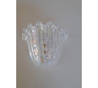 Applique in Vetro di Murano oro cristallo Bianca classica Vintage 1 LUCE Parete
