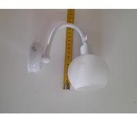 Applique in vetro metallo bianco classica orientabile specchio bagno 1 Luce E14