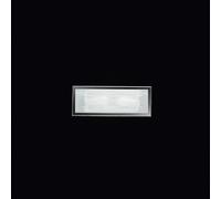 Applique In Vetro Satinato Moderna Frame Bianco 2 Luci E27 [EEK: A++]
