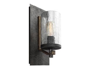 Applique Industrial Angelo Acciaio Metallo Grigio Vetro Grigio 1 Luce E27