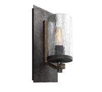 Applique Industrial Angelo Acciaio Metallo Grigio Vetro Grigio 1 Luce E27