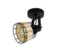 Applique Industrial Anwick 1 Luce Metallo Nero