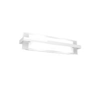 Applique Industrial-Minimal Cross Metallo Bianco Vetro 2 Luci E27 60Cm [EEK: A++]