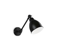 Applique Industrial-Minimal Newton Metallo Nero 1 Luce E27