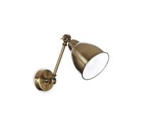 Applique Industrial-Minimal Newton Metallo Ottone Brunito 1 Luce E27 [EEK: A++]