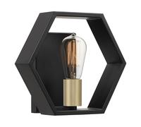 Applique Industrial Nordico Bismarck Acciaio Nero Terra 1 Luce E27