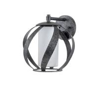 Applique Industrial Nordico Blacksmith Acciaio Nero Antico Vetro 1 Luce E27