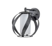Applique Industrial Nordico Blacksmith Acciaio Nero Antico Vetro 1 Luce E27