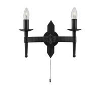 Applique Industrial-Nordico Cartwheel Ii Ferro Nero 2 Luci E14