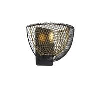 Applique Industrial-Nordico Favo Acciaio Nero Oro 1 Luce E14