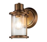Applique Industrial Nordico Riggs Acciaio Ottone Anticato 1 Luce E14