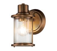 Applique Industrial Nordico Riggs Acciaio Ottone Anticato 1 Luce E14