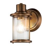 Applique Industrial Nordico Riggs Acciaio Ottone Anticato 1 Luce E14 [EEK: A++]