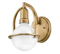 Applique Industrial Nordico Somerset Acciaio Ottone Antico 1 Luce E27