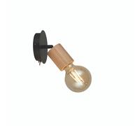 Applique Industrial-Nordico Spinoso Acciaio Nero Marrone 1 Luce E27 [EEK: A++]
