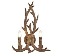 Applique Industrial-Nordico Stag Policarbonato Marrone 2 Luci E14