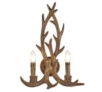 Applique Industrial-Nordico Stag Policarbonato Marrone 2 Luci E14 [EEK: A++]