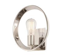 Applique Industrial Nordico Theater Row Metallo Argento Imperiale 1 Luce E27