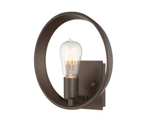 Applique Industrial Nordico Theater Row Metallo Bronzo Western 1 Luce E27