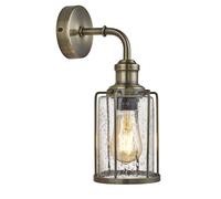 Applique Industrial-Nordico Tubi Acciaio Ottone Vetro 1 Luce E27 [EEK: A++]