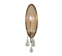 Applique Industrial Nordico Valentina Acciaio Bronzo Ossidato Vetro 1 Luce E14