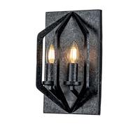Applique Industrial Nordico Vanguard Acciaio Nero Antico 2 Luci E14