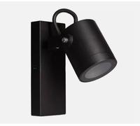 APPLIQUE IP44 DESIGN MODERNO ATTACCO GU10 NERO DIREZIONALE GRIGIO SCURO SPOT LED