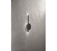 APPLIQUE JAMES A LED NERO 3000k 560w 16w DIMMERABILE D.15CM H. 40CM