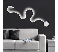 Applique Lampada a LED da parete Design Moderno Snake Curvo 28W Decorativo