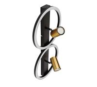 Applique Lampada Da Camera Da Letto In Ottone 2 Fiamme LED Spot Lampada Calda [EEK: E]