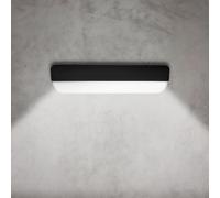 applique lampada da esterno plafoniera per parete muro a led 12w bianco nero [EEK: A+++]