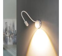 Applique Lampada Da Lettura Con Interruttore LED 2700 K 660 LM Flessibile Bianca