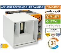 Applique cubo IP65 LED 12W CCT da 3000K a 6500K lampada parete doppio fascio [EEK: E]